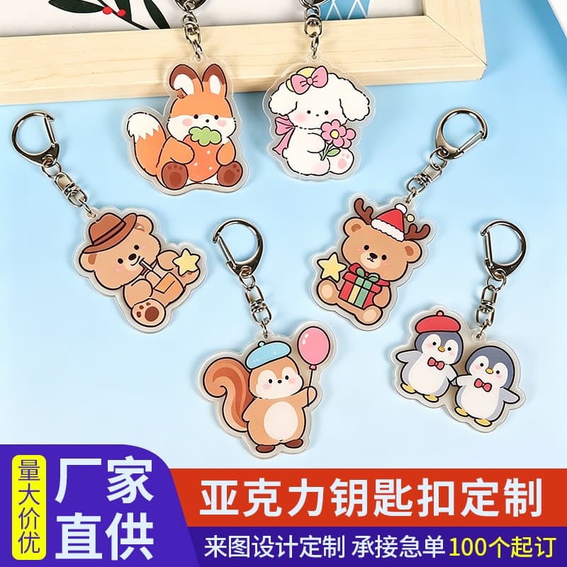 Custom PVC Keychains, Anime Style 3D Three-Dimensional Pendants, Creative Cartoon Soft PVC Figures, Corporate Logo Gifts