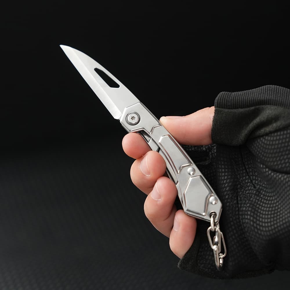 Outdoor EDC Folding Knife Stainless Steel Fruit Knife Keychain Pocket Knife Multi-function Pocket Knife