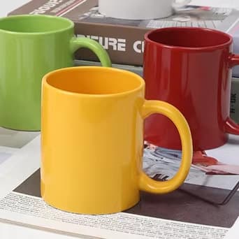 110z Glazed Color Ceramic High-Temperature Decal Mug Heat Transfer Printing Custom Logo Gift Cup