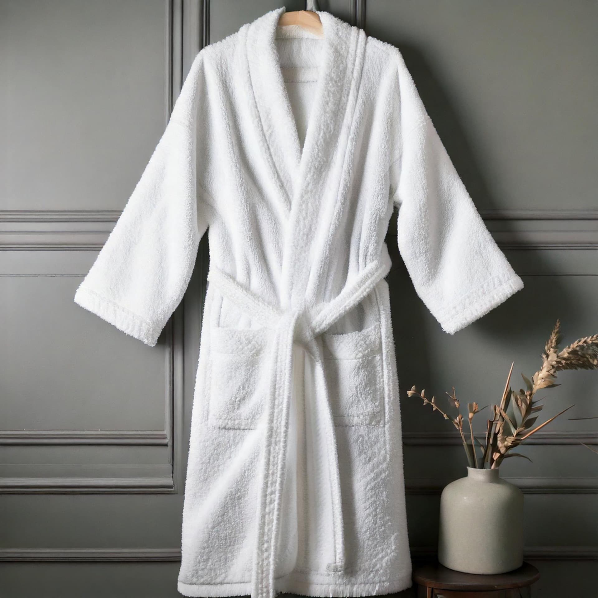 Hotel Bathrobe Beauty Salon Robe Pure Cotton Thickened Same Style as Hilton Soft