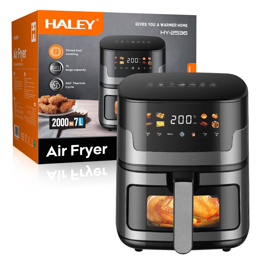 HALEY EU Plug Cross-Border 7L New Visual Touch Screen Large Capacity Multi-Function Air Fryer