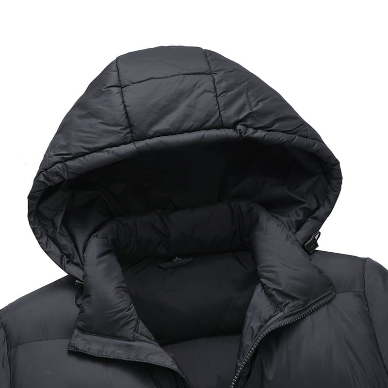 New Cross-Border Cotton Puffer Jacket for Men Winter Warmth Quilted Coat Detachable Hooded Outerwear