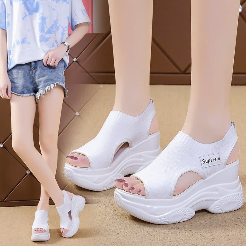 Women's Slip-on Slope Heel Sandals Casual Shoes Fashionable Comfortable Breathable Flats