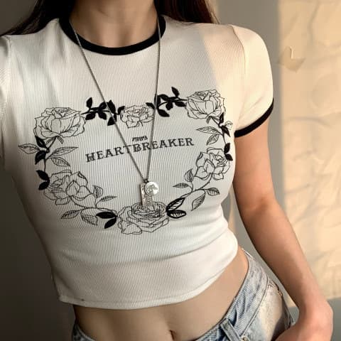 Cropped White Slim Fit Hot Girl Style Short Sleeve T-Shirt Women 2026 New Trendy Crop Top