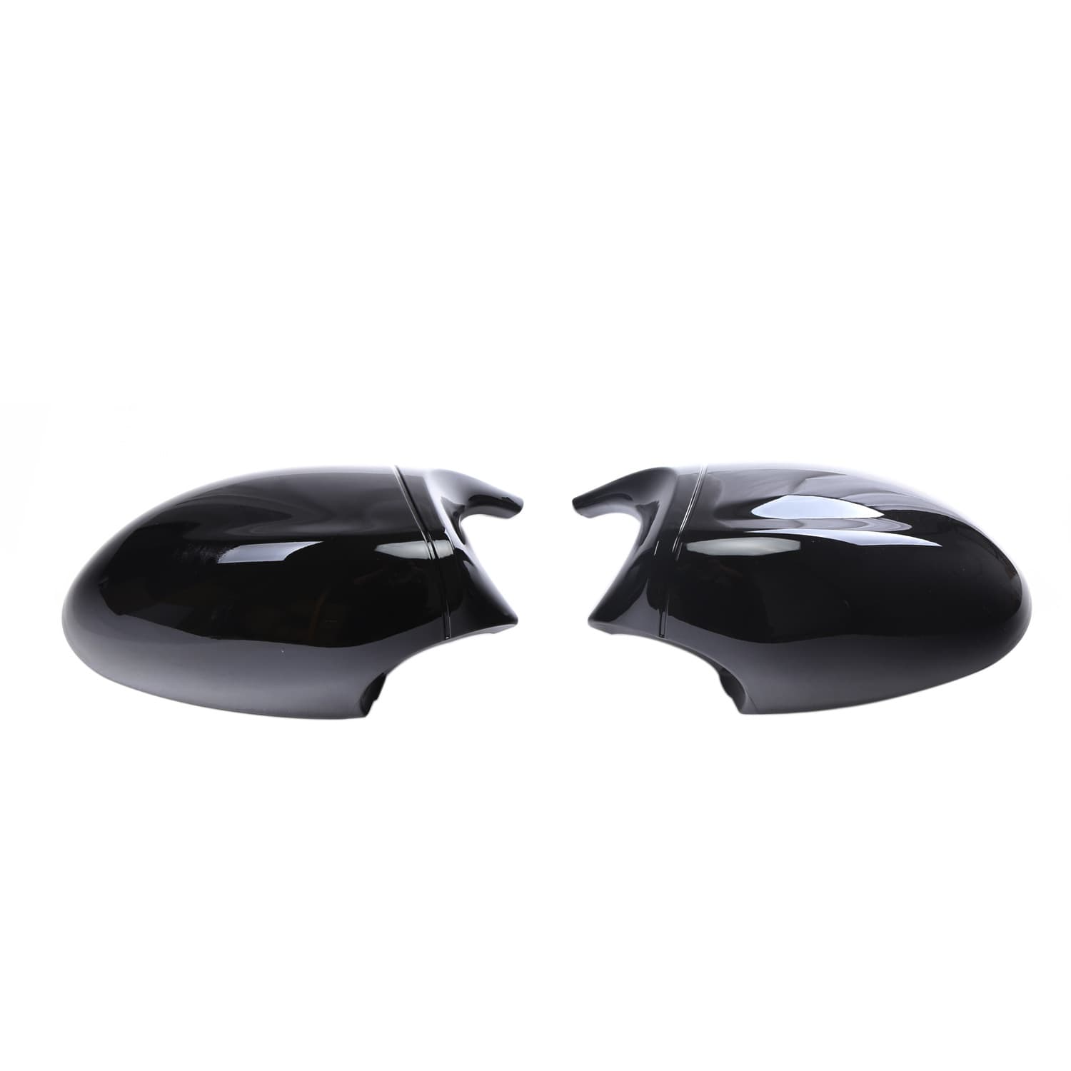 Compatible with 04-08 BMW E90 E92 Old Style Bull Horn Rearview Mirror Cover Glossy Black Carbon Fiber Bull Horn Mirror Shell