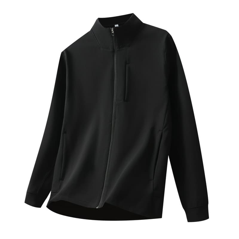 lulu's same style knitted jacket four-way stretch small stand collar commuter business jacket men's sports outdoor solid color top
