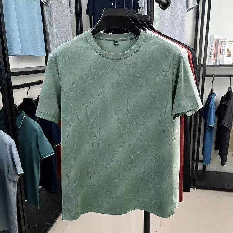 Young men's solid color simple loose and comfortable round neck T-shirt summer new men's classic simple versatile round neck short-sleeved T-shirt
