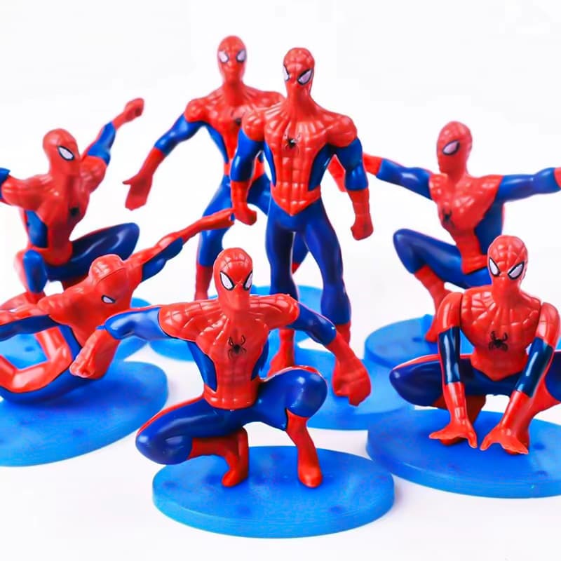 Spider-Man birthday cake decoration, League of Legends heroes, Captain America, Ultraman, Superman figurines, children's toys
