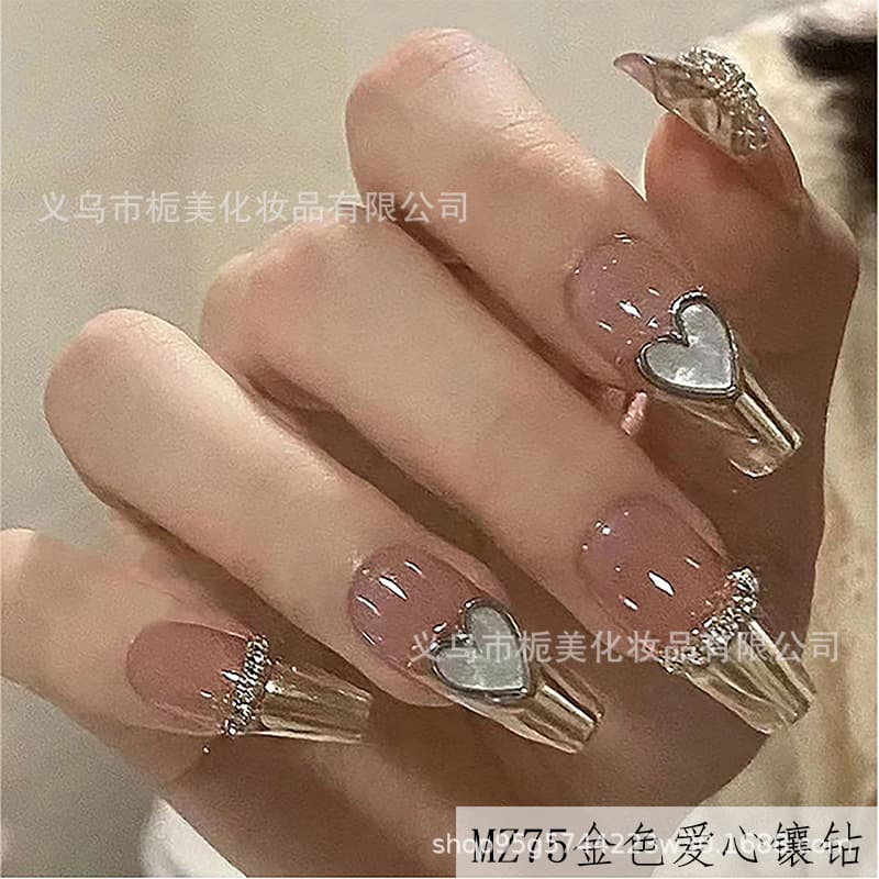 2026 New Wearable Nail Art Bow Nail Stickers Whitening Wearable Nail Tips Autumn and Winter High-End Sense Wholesale