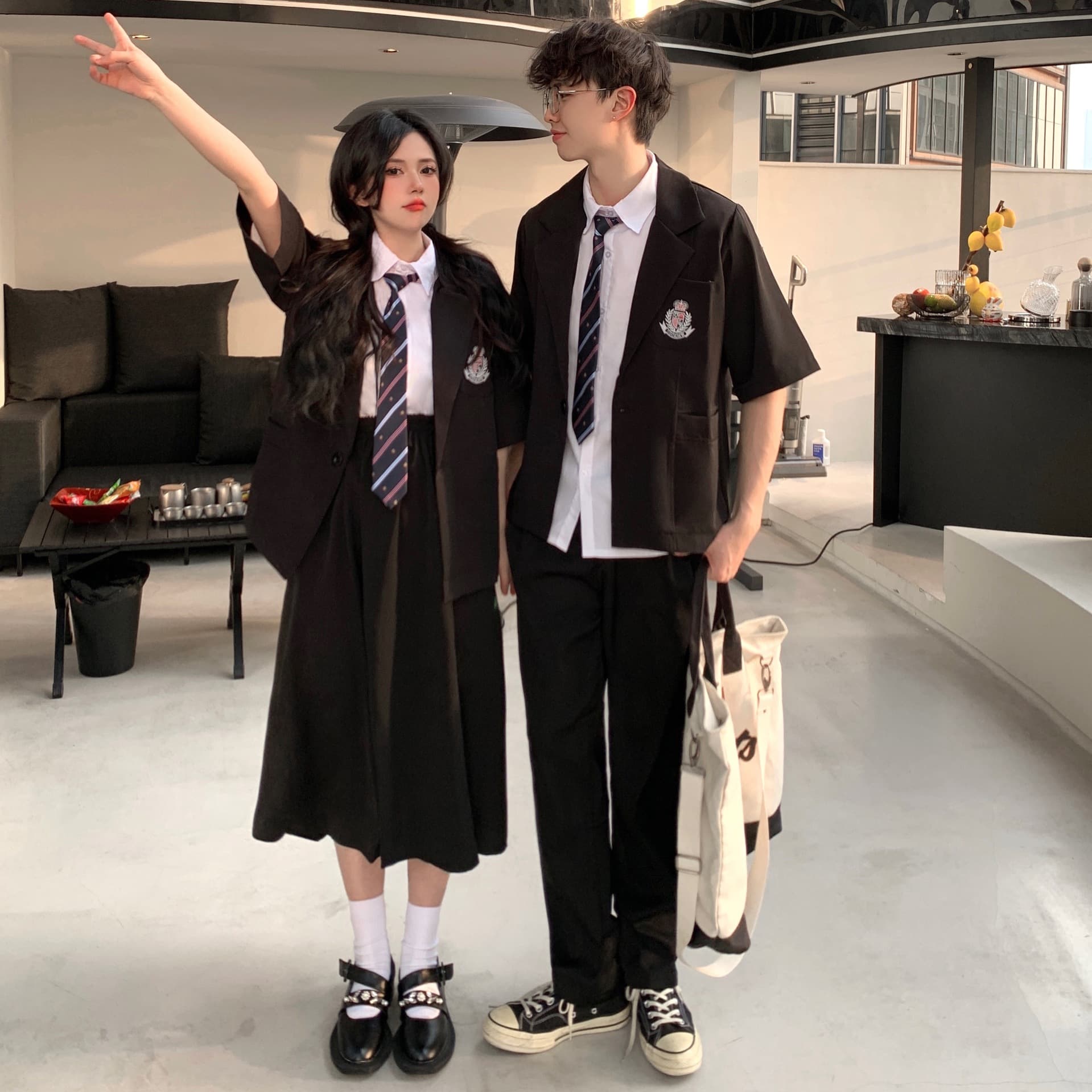 Korean-style Class Uniform College Style for Middle and High School Students Spring and Summer Sports Meeting Student Uniform Choir Uniform Graduation Set