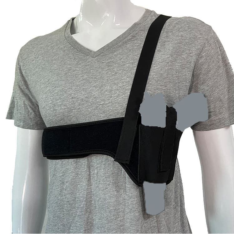 Invisible Outdoor Tactical Belt Gun Holster Shoulder Hanging Style Underarm Chlor Rubber Sports Bag for Men And Women