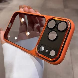 Starry Orange New Metal Lens Case for iPhone 17 Pro Max Apple 17 Premium Minimalist 18