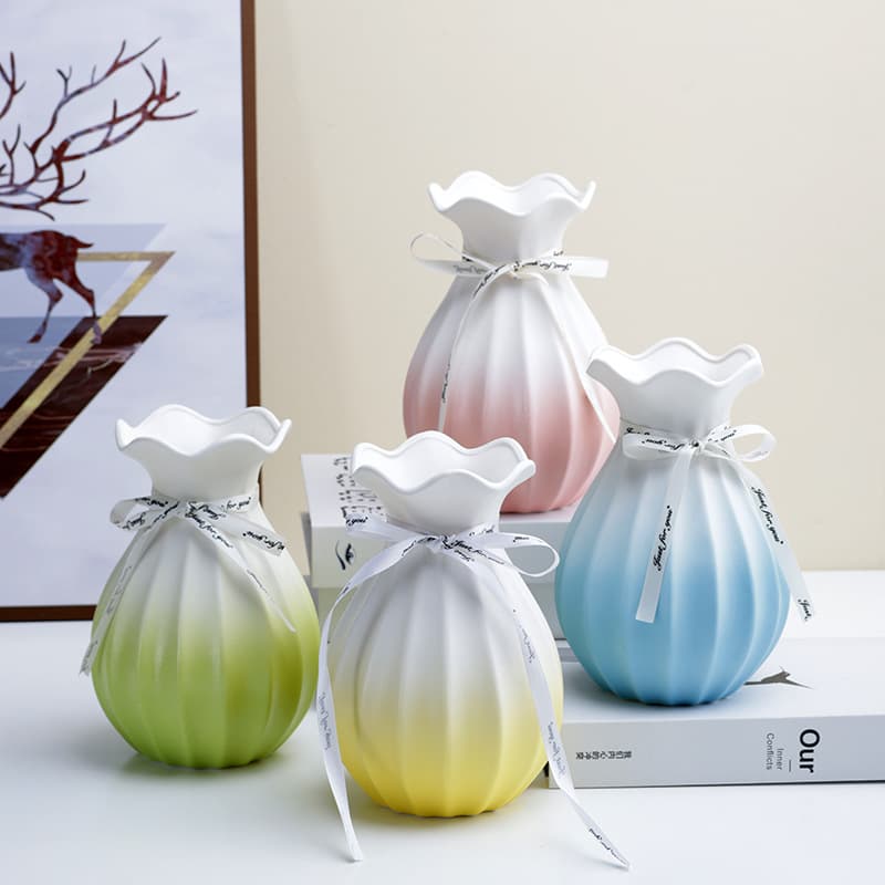 Ceramic Vase for Dried Flowers, Baby's Breath, Creative Hydroponic Pothos Lily Vase Decoration for Living Room Floral Arrangement Home Decor