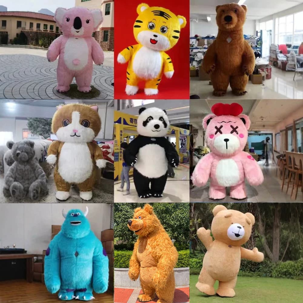 Inflatable Giant Panda Costume Mario Polar Bear Costume Adult Stitch Martha Bear Costume
