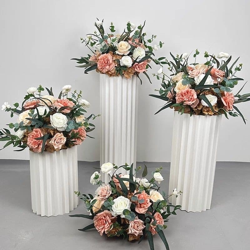 Car Delivery Ceremony Simulated Flower Ball Roman Column Floral Arrangement for 4S Store Vehicle Handover Scene Decoration Artificial Flowers