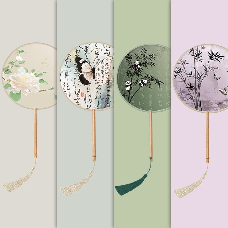 Fan, Ancient Style Summer Fan, Chinese Style Portable Classical Photo Prop Small Fan, Children's Hanfu Summer Girl Dance Fan