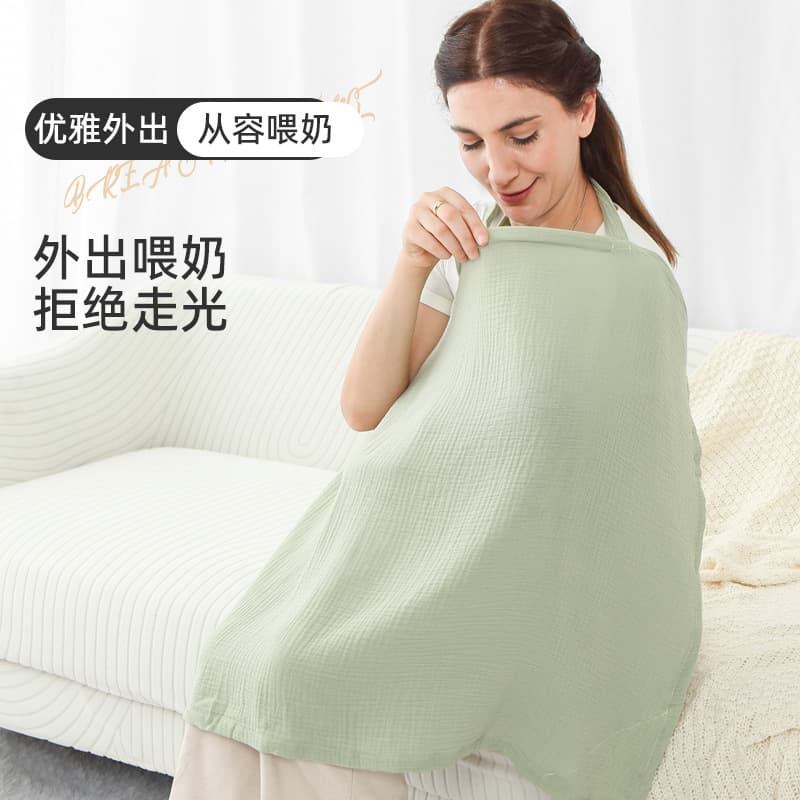 Anti-Glow Cotton Yarn Printed Breastfeeding Towel Going Out Breastfeeding Clothes Cloak Breastfeeding Shame Covering Clothes Cross-border Amazon
