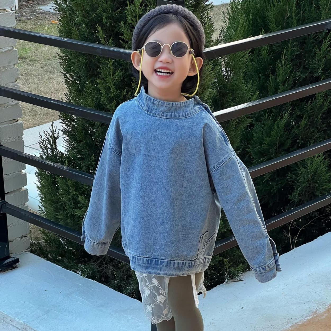 Elite Egg Korean-style Kids' Wear 2024 Spring New Arrival Unisex Children's Shirt Pullover Denim Jacket Trendy