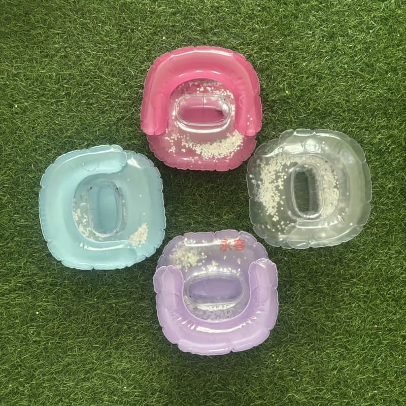 Custom PVC Inflatable Phone Stand, Semi-Transparent Glitter Sofa Phone Holder, Portable Lazy Phone Mount