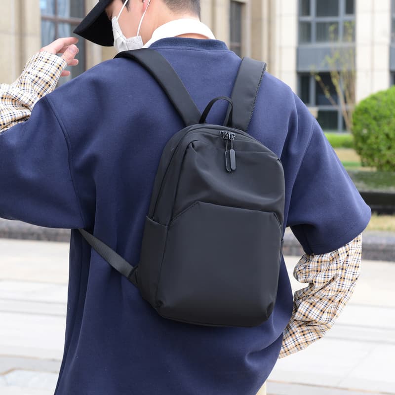 Small Men's Backpack Cross-Border New Style Casual Small Commuter Backpack Women Nylon Lightweight Simple Mini Backpack
