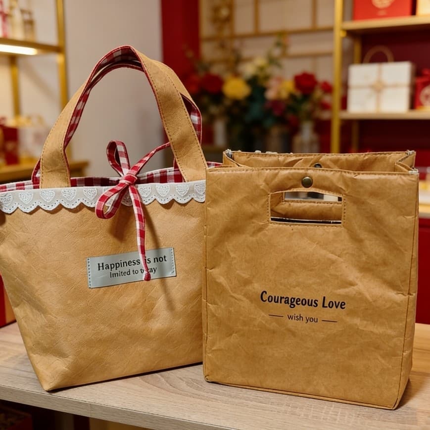 DuPont Paper Gift Handbag, Practical Handbag for Bridesmaids, Wedding Gift Box for Bridesmaids and Groomsmen