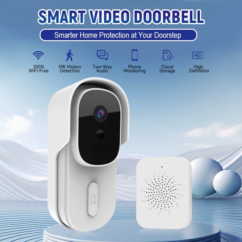 Low-power graffiti smart video doorbell, supports SD card storage, free cloud storage, video AI detection