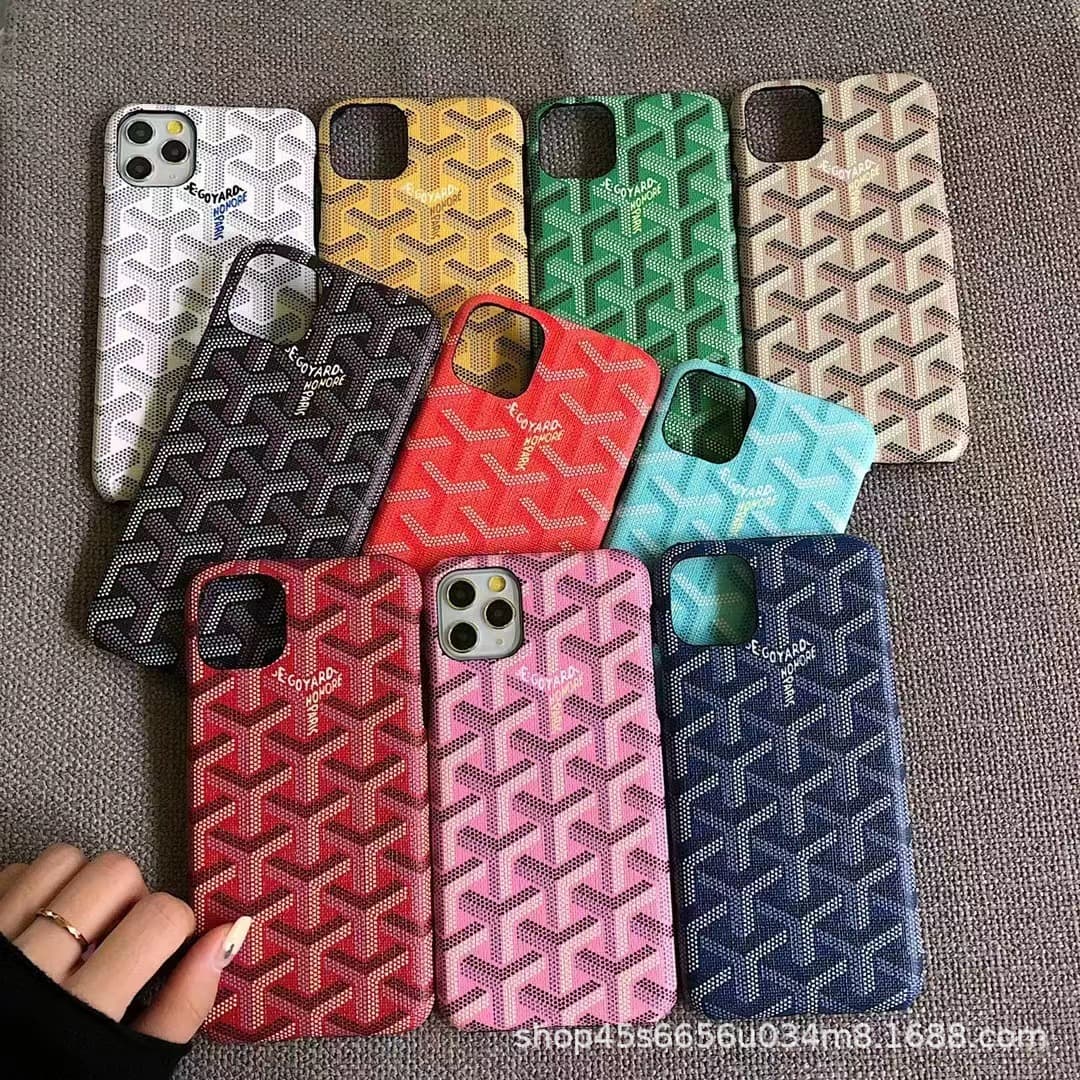 Brand Dog Tooth Apple 17 Pro Max Phone Case 16/15/14/13/12/11 Leather Hard Shell Compatible