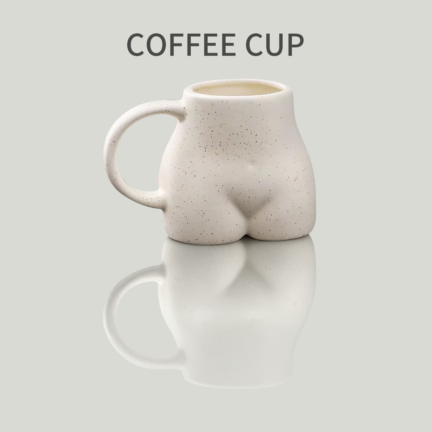 Fun Butt Cup Ceramic Mug, Simple and Cute Personality Coffee Cup, Breakfast Milk Water Cup