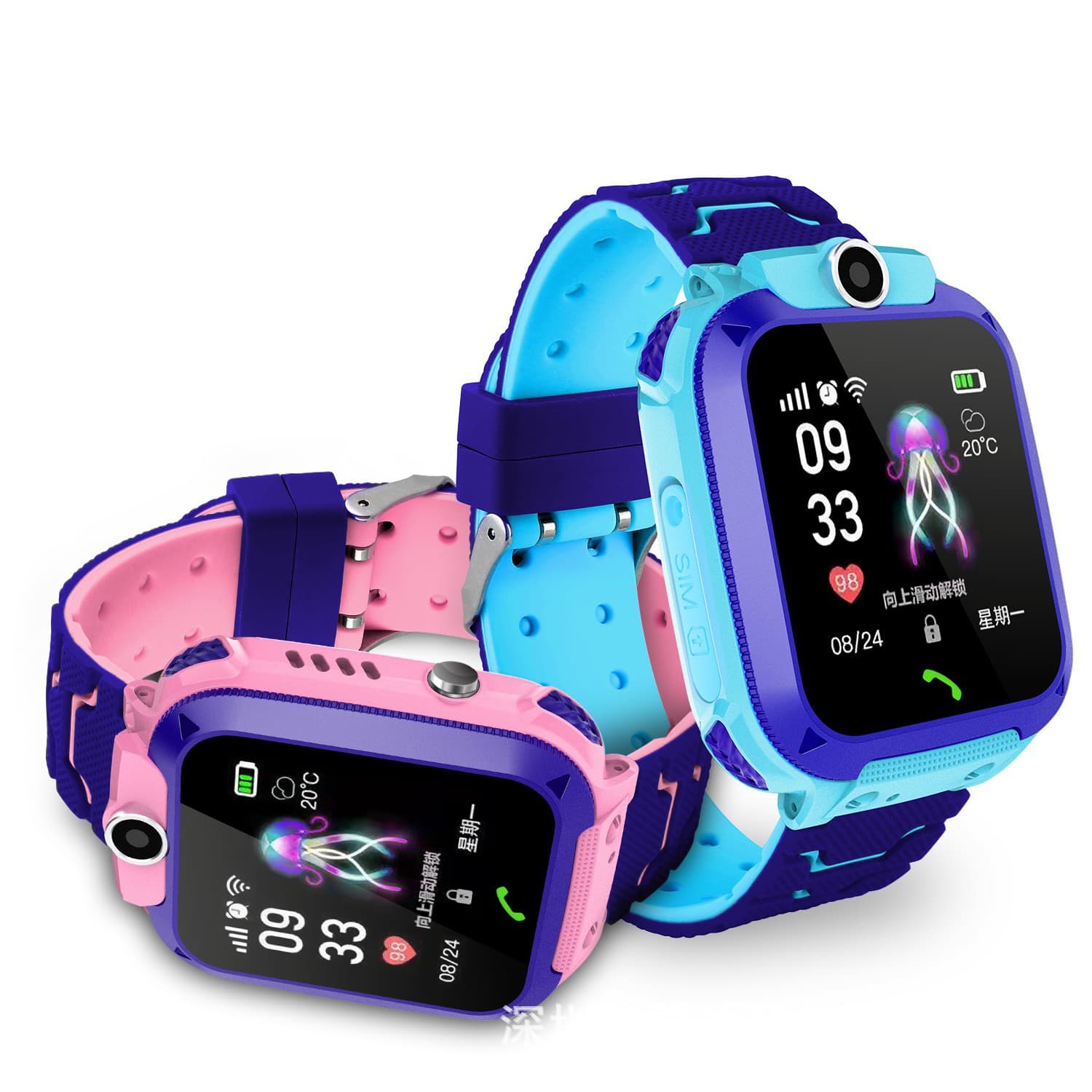 Cross-border children's smart phone watch, 5th and 6th generation, multilingual, English, Q12, foreign trade gift.