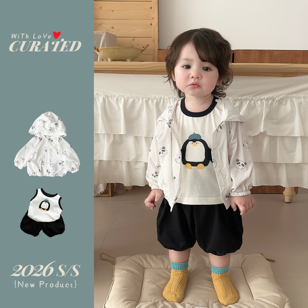 Baby split summer children's suit summer 1 baby boy cool vest T-shirt shorts boy's sun protection clothing