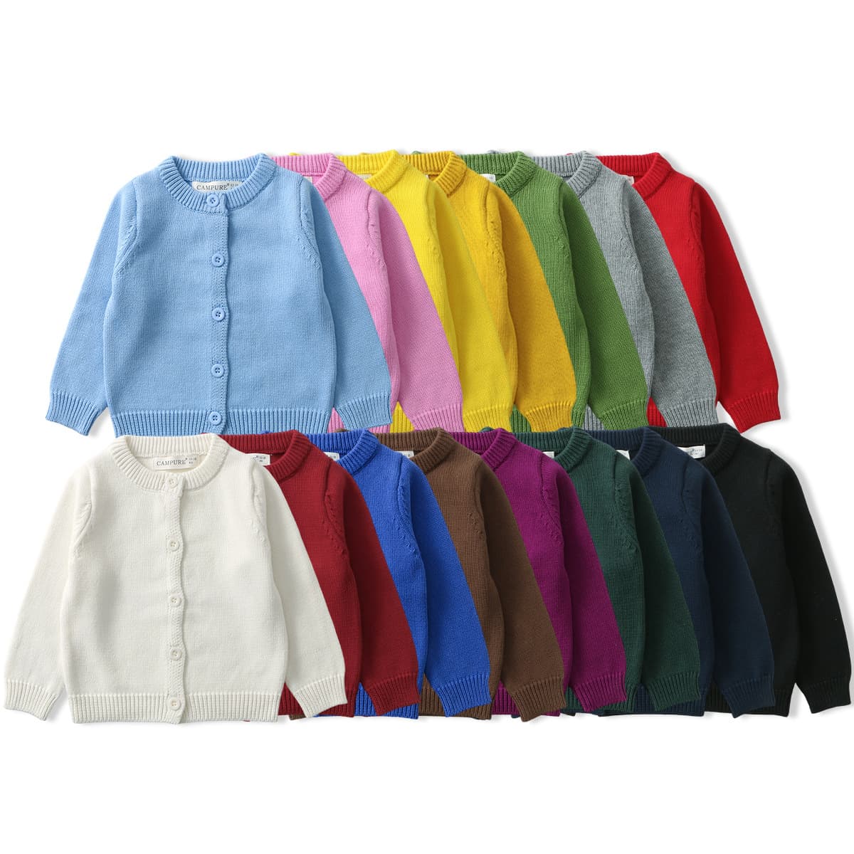 Ins Sweater, Kids' Cardigan, Unisex Cotton Knit Jacket for Small to Medium Children
