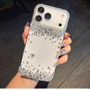 Compatible Apple 17 Pro Max Sparkle Diamond Case iPhone 16 Transparent 15 Premium 14 Fashion Protective Cover Women
