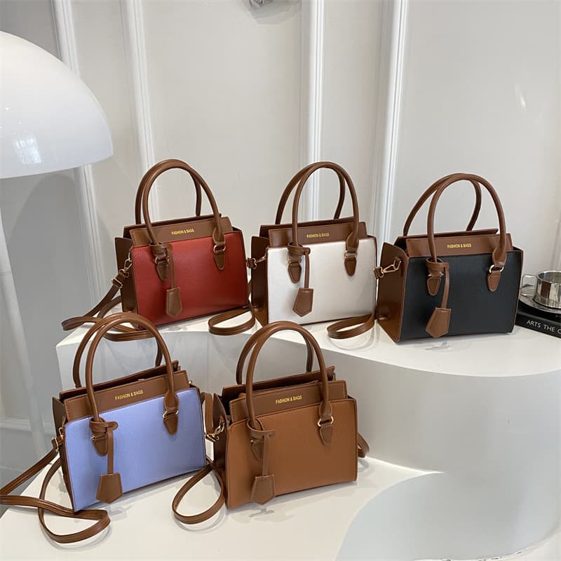 Wholesale Cross-border Fashion Handbag Small Square Bag Women's 2025 Summer New Contrast Color Luxury Shoulder Bag Commuter Crossbody Bag