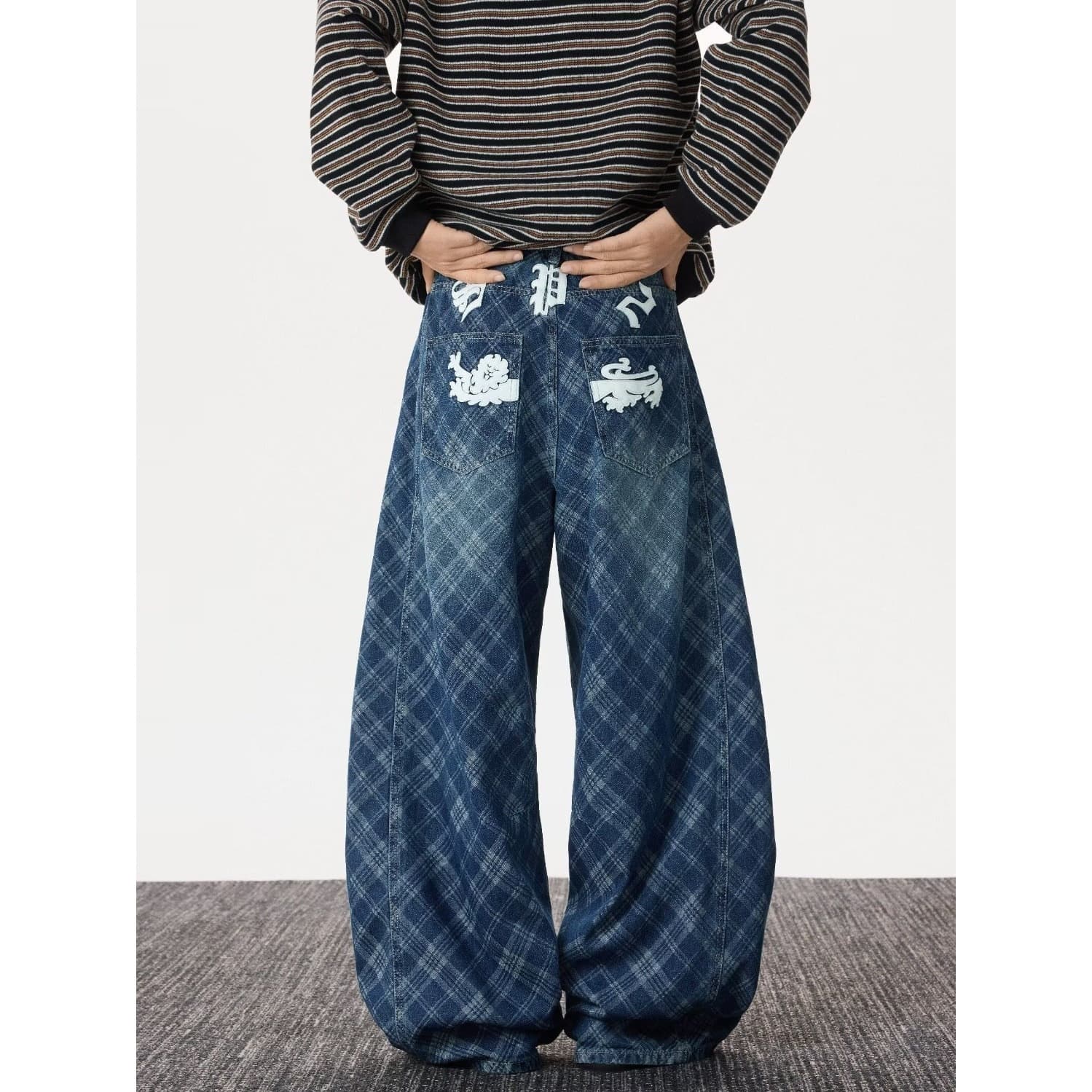 Cross-border Trendy Versatile Japanese Harajuku Fashion Jeans Simple Artistic Temperament Unisex Lazy Popular New Style