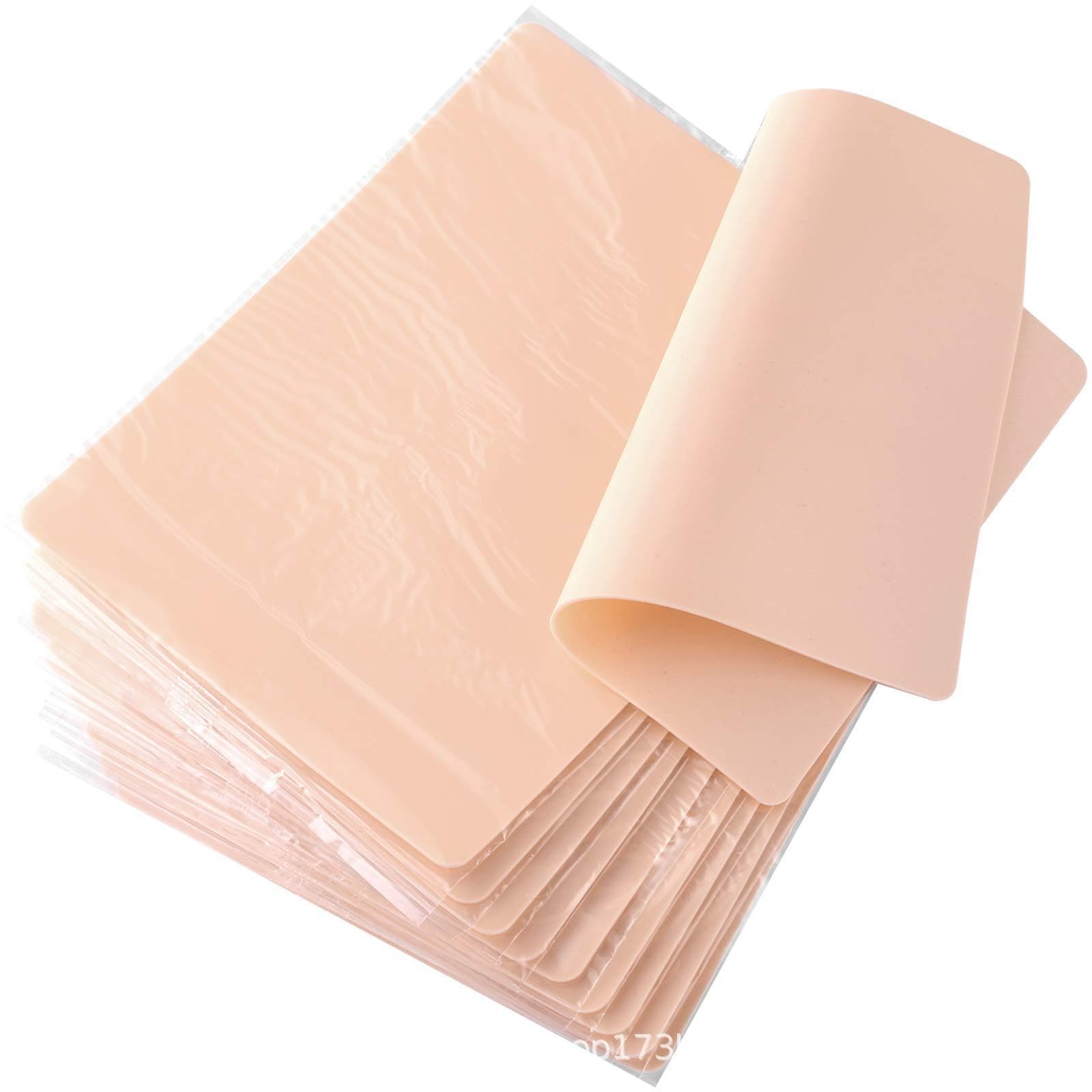 Tattoo Practice Skin Blank Silicone Leather Tattoo Training Skin Yellow Pink Silicone Small Practice Skin Cross-border
