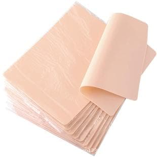 Tattoo Practice Skin Blank Silicone Leather Tattoo Training Skin Yellow Pink Silicone Small Practice Skin Cross-border