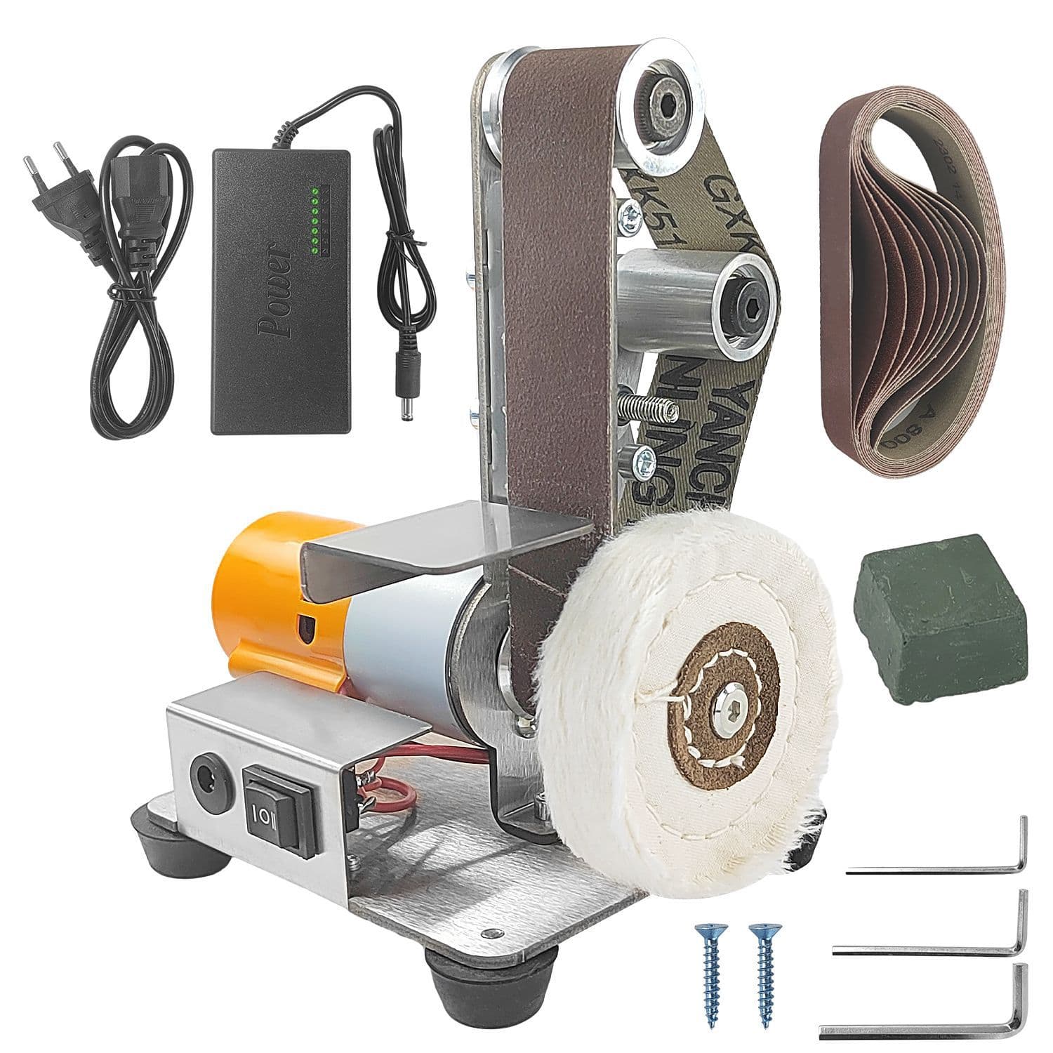 Cross-border Sail-shaped Grinder, Mini Electric Belt Sander, Sharpener, Polisher for Woodworking Sanding