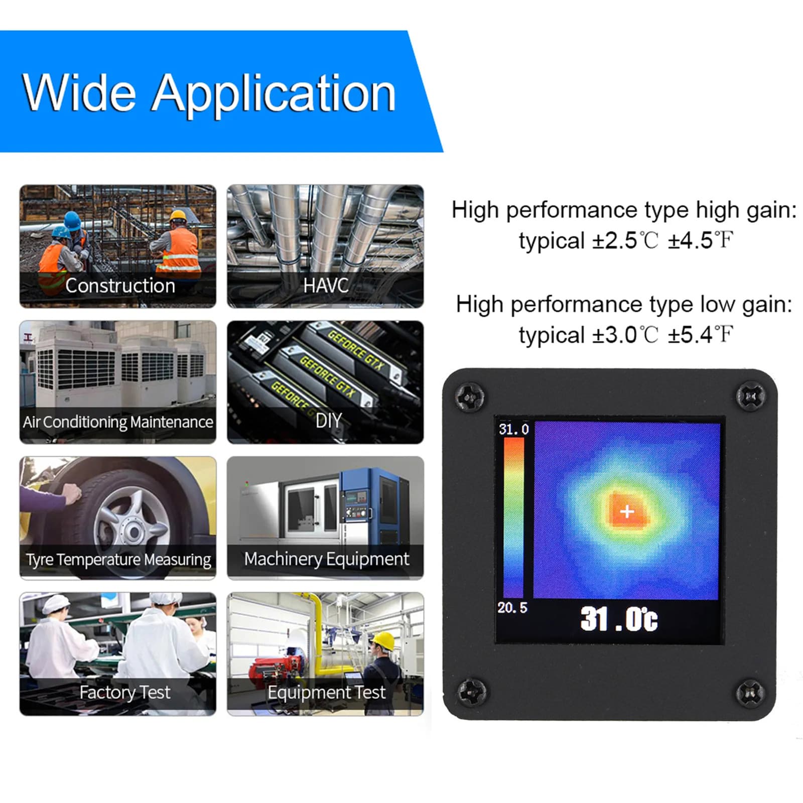 AMG8833 Infrared Thermal Imager, Array Temperature Measurement Thermal Imager, Infrared Thermal Imaging