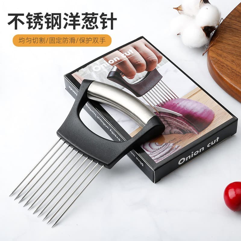 Onion Needle 304 Stainless Steel Onion Holder Onion Insert Kitchen Tool Onion Fork Onion Tenderizer Needle