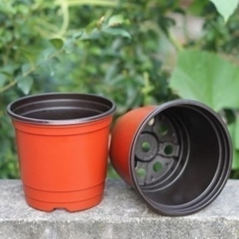 Two-Color Pots, Thickened Nursery Pots, Durable Plastic Nursery Pots, Simple Plastic Flower Pots, Nursery Flower Pots, Two-Color Flower Pots