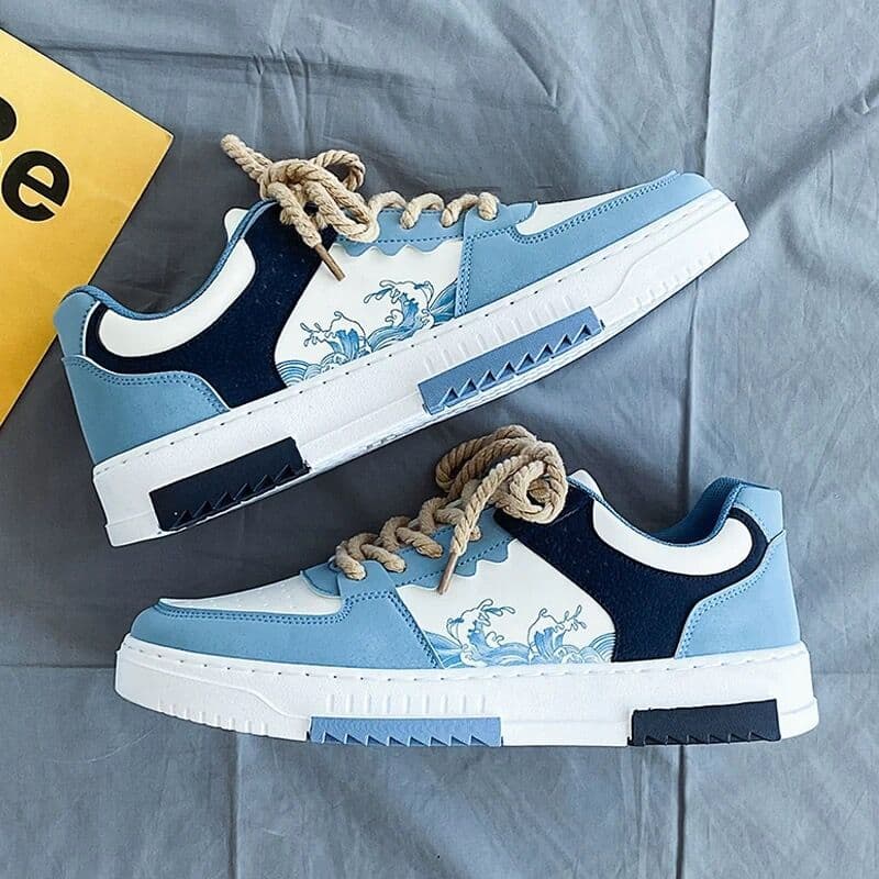 Men's Summer New Breathable White Casual Shoes Trendy Versatile Fabric Shoes Thick Bottom Sports Shoes Trendy Shoes
