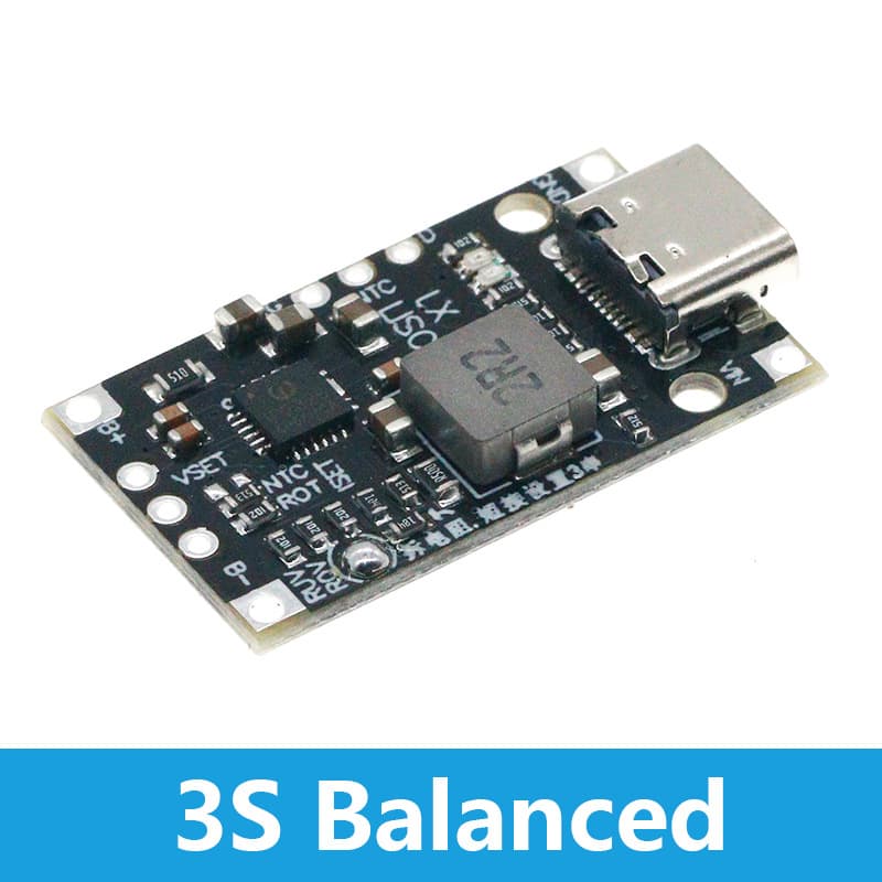 3.7V Lithium Battery 5V Charging Module for 2S 3S Lithium Battery Step-Up Charging with QC Fast Charge Support