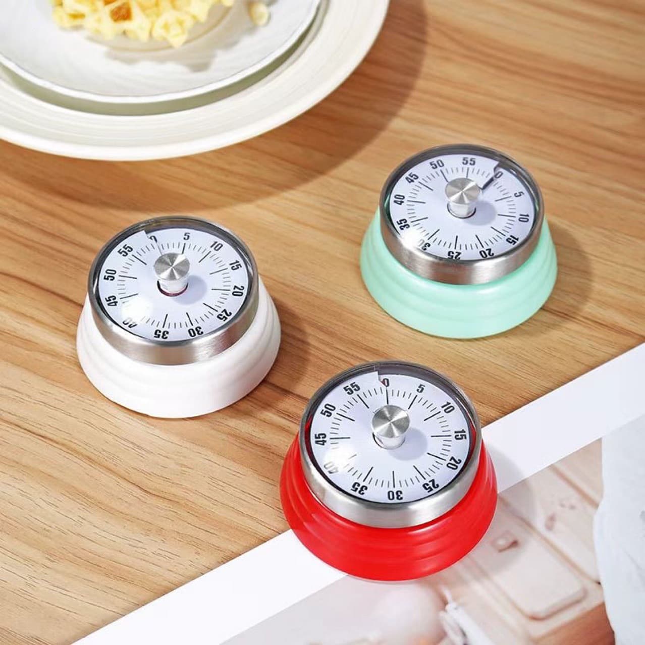 Japanese-style mechanical timer, kitchen soup simmering timer reminder, visual time management alarm clock countdown, magnetic.