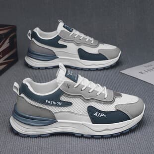 Men's Athletic Shoes Breathable Mesh Comfortable Simple Running Shoes Men's Versatile Fashion Trendy Casual Men's Shoes