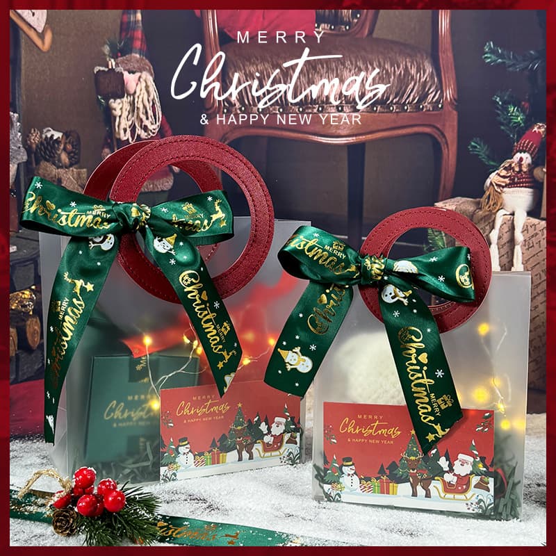 Factory direct supply of Christmas gift bags, Christmas Eve candy small gifts, apple packaging boxes, gift boxes, creative handbags