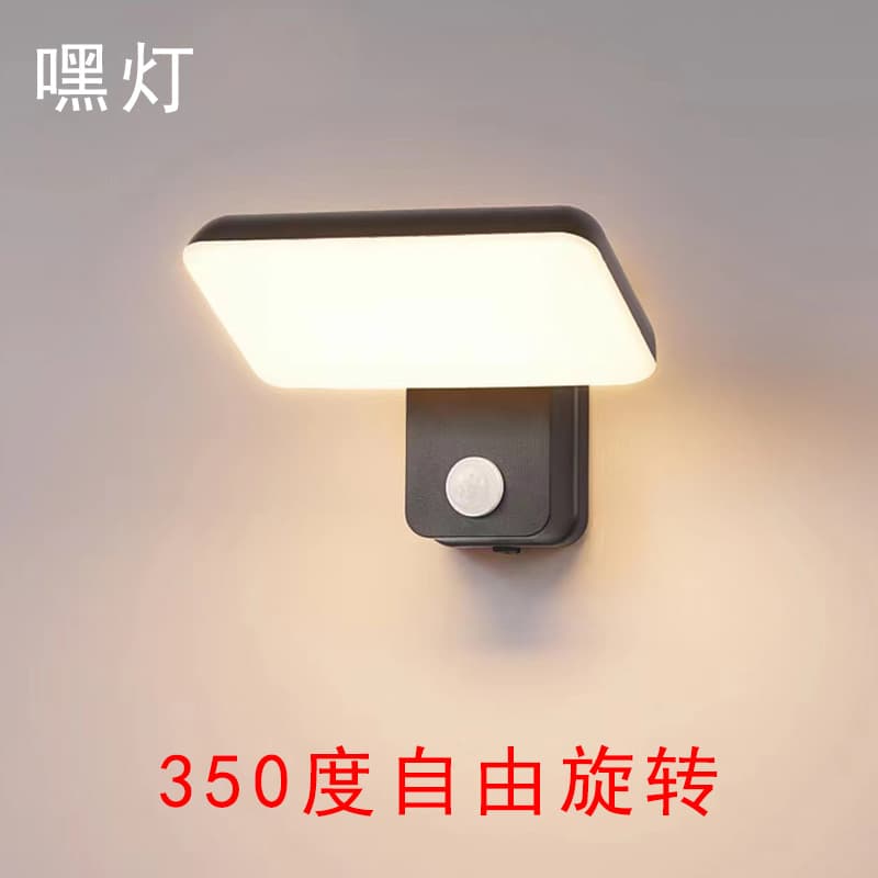 Outdoor Waterproof Wall Light Rotatable Adjustable Illumination Motion Sensor Light Modern Simple Balcony Entrance Stairs Lamp