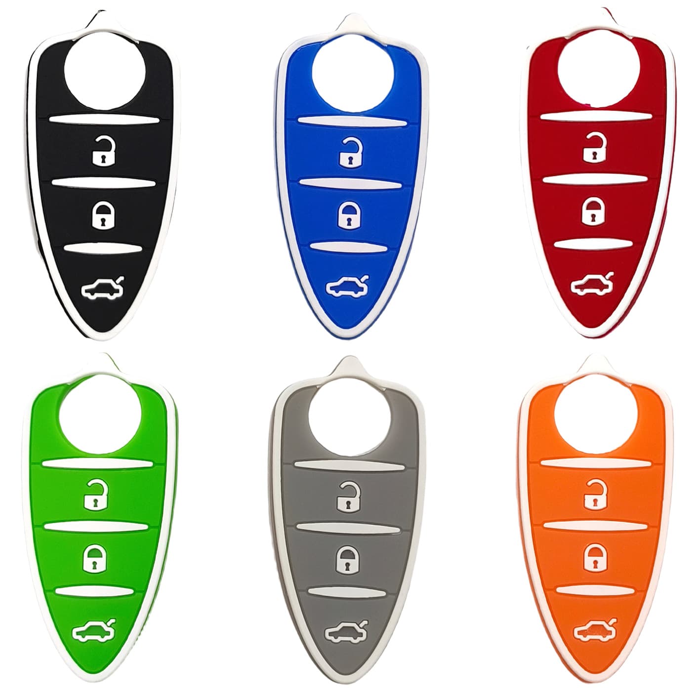 Replacement Button Skin Eco-Friendly Silicone for Alfa Romeo ALFA Mito Giulietta GTO159