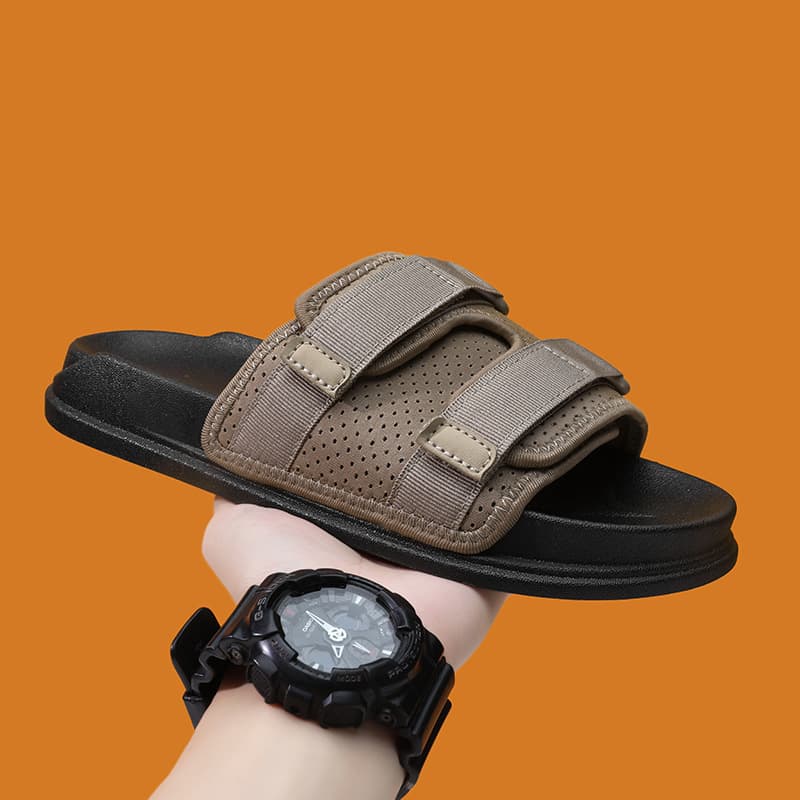 One-Band Slippers Men 2026 Summer New Outdoor Casual Trendy Slippers Large Size Slip-On Beach Slippers