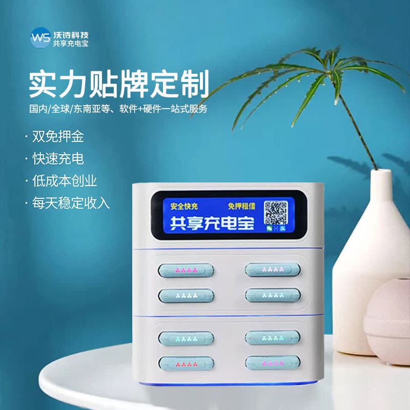 Shared Power Bank Commercial Scan Code POS Rental Fast Charging Mobile Power Supply with 3-Line Franchise Agent Cabinet