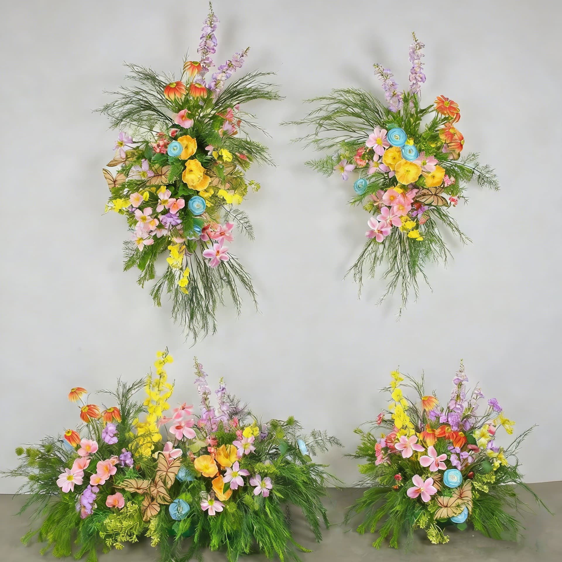 Cross-border Forest Dopamine Artificial Flower Decoration Wedding Arch Hanging Flowers Engagement Party Floor Arrangement Party Setup
